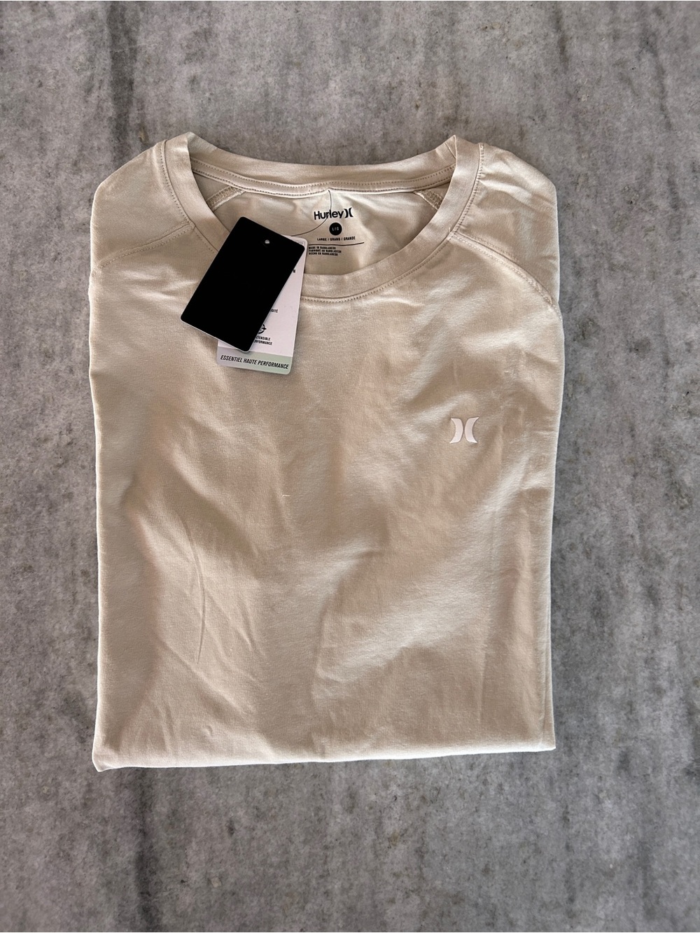 Hurley Men's Crew Neck Shirt - Light Beige Size L